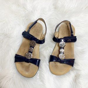 Vionic Farra Blue Velcro Comfort Sandals 9.5 WIDE